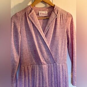 VIntage Kay Windsor blush pink faux wrap dress, medium